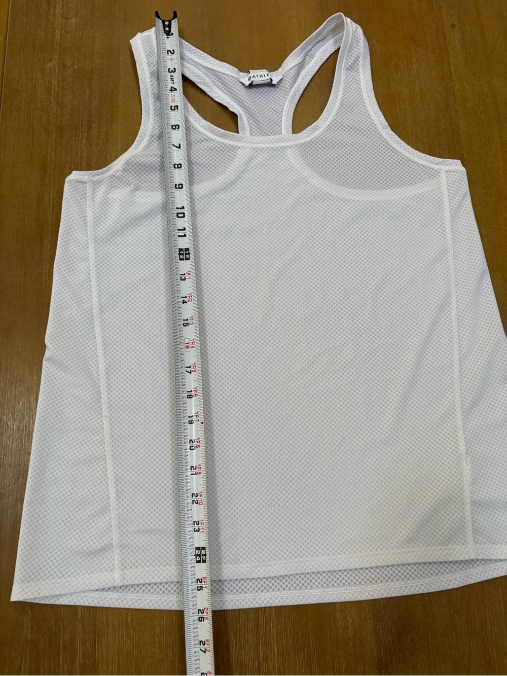Athleta White Mesh Racerback Tank Top - Picture 6 of 6